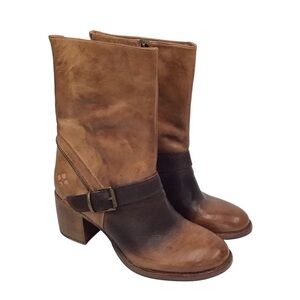 Patricia Nash Lombardy Whiskey Leather Heeled Boots Sz 10 NEW NIB READ